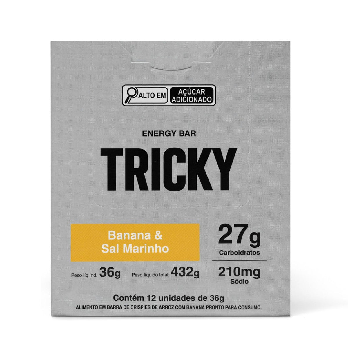 Caixa Tricky 27 Banana & Sal Marinho com 12 unidades, vista frontal