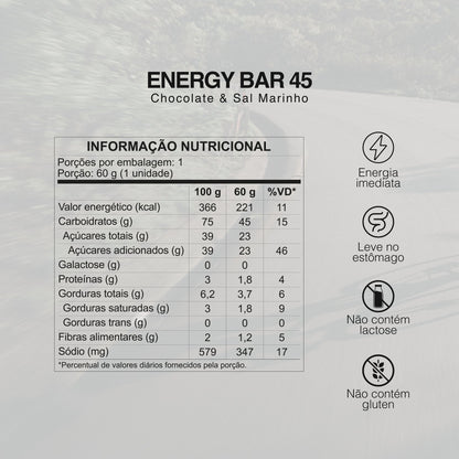 ENERGY BAR CHOCOLATE AMARGO 45